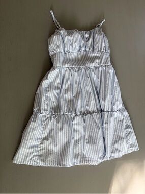 Women’s ' Light Blue & White Striped Sundress